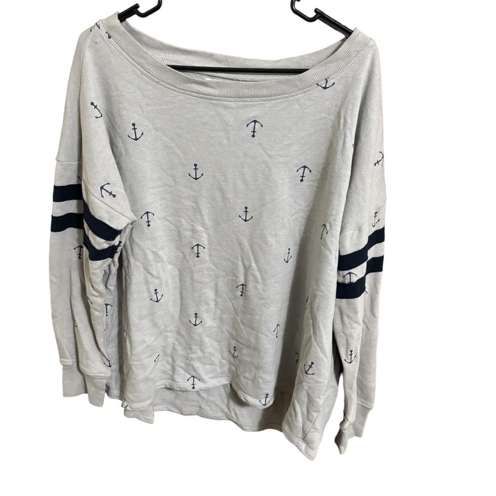 Women’s Maurice’s Long Sleeve Anchor Shirt Plus Size 1